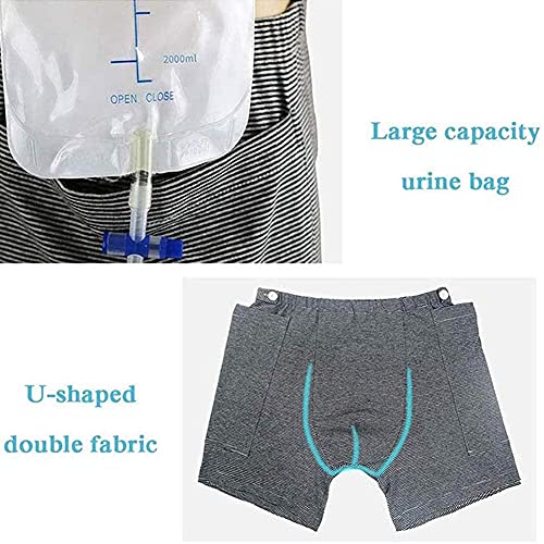 Sits Pantalón De Lactancia para Incontinencia Apto para Ancianos, Pantalón con Bolsa De Orina, Paciente En Cirugía Abdominal, Ropa De Enfermería con Bolsa De Drenaje De Ostomía