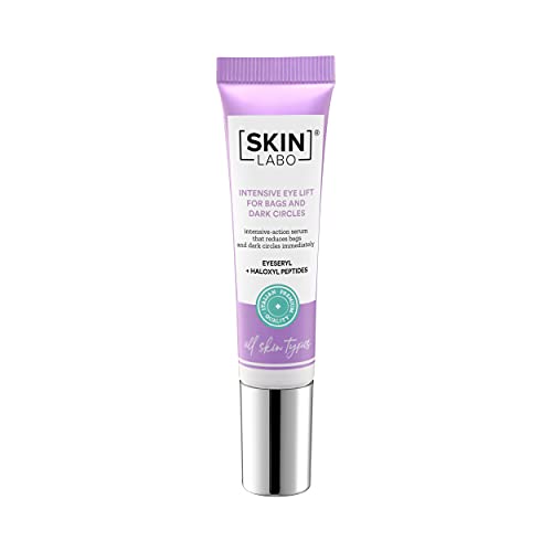 SkinLabo - Sérum intensivo efecto lifting para bolsas y ojeras. Reduce inmediatamente bolsas y ojeras. Para todos los tipos de piel. 15 ml.