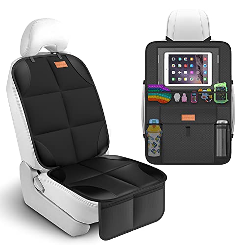 Smart eLf Protector para Asiento del Coche + Organizadores para Asientos de Coches - Impermeable Antideslizante Protectores de Asiento para Coche - Fácil de Limpiar y Arreglar, Compatible Isofix