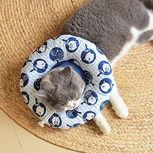 SMELL & SMILE Collar Isabelino Gato Collar de Recuperación para Mascotas Collar Protector para Gato Collares Cono de Suave Color Aleatorio (10-18CM)