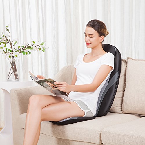 SNAILAX Asiento Masajeador Shiatsu - Masaje de Espalda Calefacción Silla relajante Amasar Rodando para la oficina en casa SL256-ES