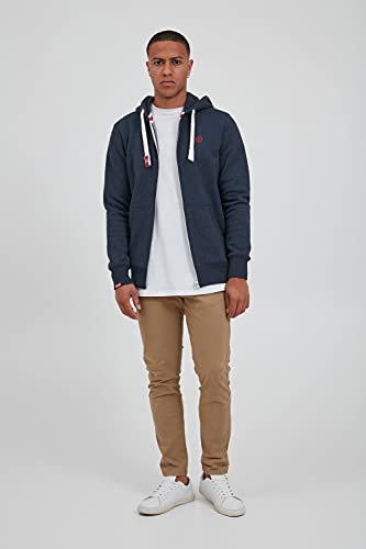 !Solid BennZip Chaqueta Sudadera con Capucha Hoodie para Hombre con Capucha con Cremallera con Forro Polar Suave Al Tacto, tamaño:XL, Color:Insignia Blue Melange (8991)