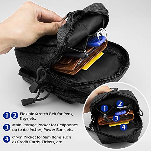 SPAHER Oxford Waistpacks Ejército Militar MOLLE Tactical Cintura Bumbag Bolsa de Viaje de cinturón de Viaje para Outdoor Deportes Camping Impermeable Camping Senderismo Cartera Dinero Celular Bolsa