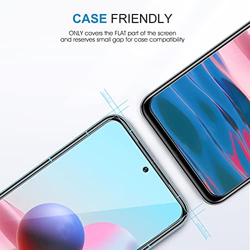 SPARIN 5 Piezas Protector de Pantalla para Xiaomi Redmi Note 10 4G / Note 10S, 3 Piezas Cristal Templado + 2 Piezas Lente de Cámara, Alta definición