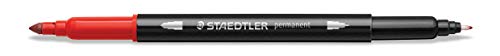 STAEDTLER Design Journey 3187 TB18, Rotuladores Permanentes de Doble Punta, Caja con 18 Marcadores de Colores Variados