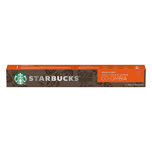STARBUCKS Single Origin Colombia de Nespresso Cápsulas de Café de Tostado Medio 8 x Tubo de 10 Unidades
