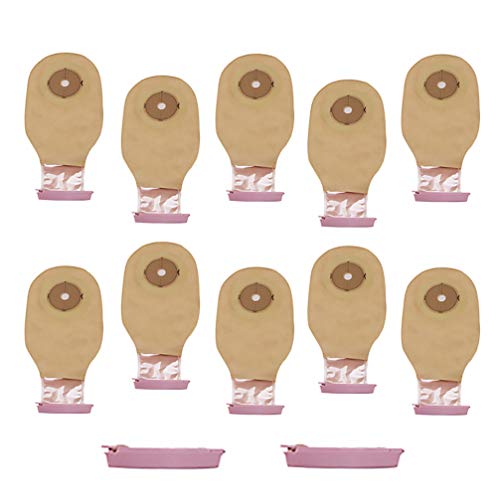 STOBOK 10 Unidades de Bolsas de Ostomia Bolsa de Colostomia de Ileostoma Bolsa de Ostomia de Una Pieza Bolsa de Ostomia Bolsa Anal Suministros para El Cuidado Del Estoma de Ileostoma