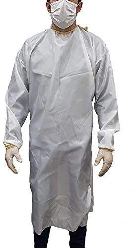 Sumedtec - Bata Hidrofuga de protección Sanitaria, Sectores Sanitarios: hospitales, clínicas, centros médicos. Geriátricos Lavable a 60 Grados. Reutilizable más de 30 Lavados. Certificacion CE