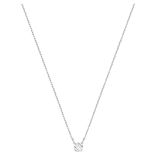Swarovski Collar Attract Round, blanco, Baño de Rodio