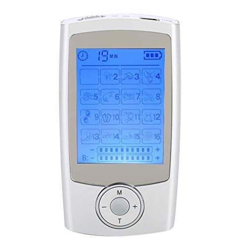 T TOOYFUL Dispositivo de Estimulador Muscular de La Unidad TENS Equipo Eléctrico de Entrenamiento de Tóner Muscular - Plata