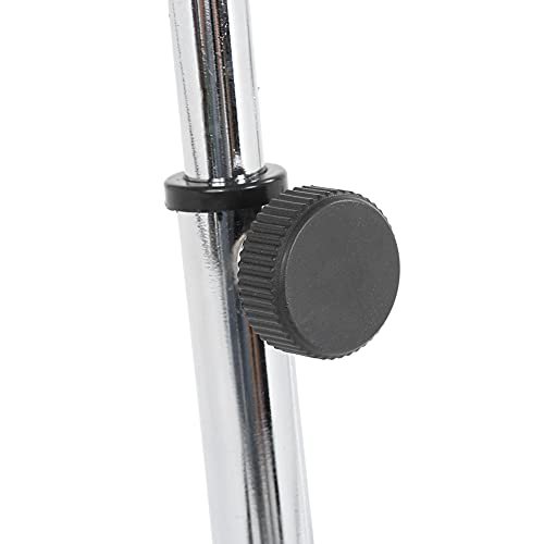 Taburete de esteticista y pedicura + Reposapiés ajustable - Silla profesional de esteticista, cojín de piel y patas de metal para salón (blanco)