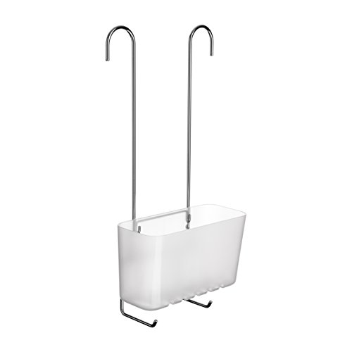 Tatay 4522002 Standard Single Cesta organizadora de Ducha o bañera Ajustable a Todo Tipo de grifos plástico polipropiel, Acero Inoxidable, Glace, 20,5 x 11 x 41.5 cm