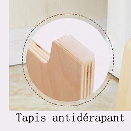 Tauzveok Un Paso De Heces Inodoro Portátil Heces Descansar Fisiológica Sanitarios Escabel De Madera De Deslizamiento del Asiento De Una Silla,Blanco