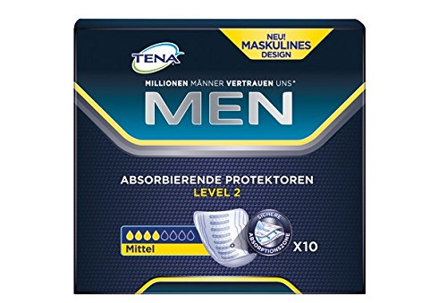 TENA MEN Nivel 2, Higiene-liners para los hombres con leve a moderada incontinencia urinaria/incontinencia - de forma segura, discreta y neutralizante del olor - Value Pack (60 depósitos ultrafinas)