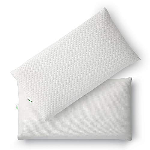 TextilECO Almohada Viscoelastica Compacta con Cremallera. Comoda Transpirable Adaptable. 2 Caras Verano Tejido 3D Invierno Acolchado. Funda Lavable. Firmeza Media. Biconfort. 67 cm