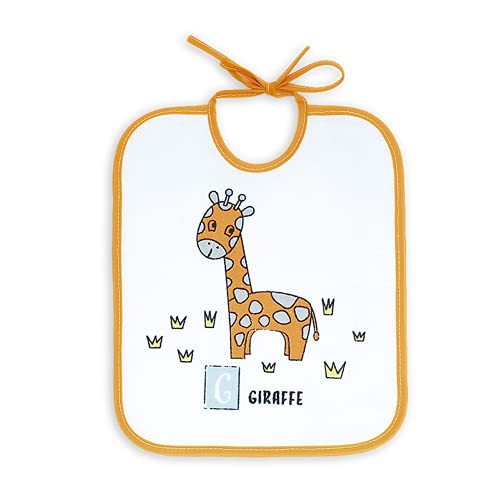 Ti TIN - Pack de 4 Baberos Impermeables para Bebés 73% Algodón - 27% Poliéster Forro Vinilo | Baberos con Cierre con Cintas para Bebés de 6 a 18 Meses