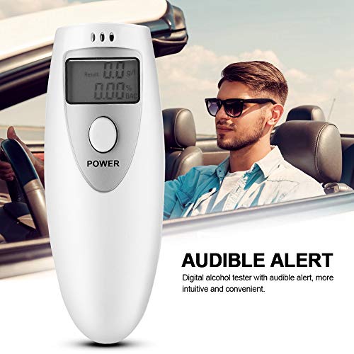 TMISHION Alcoholímetro, medidor de en el Aliento con Pantalla LED, Respuesta rápida de plástico y reanudación Universal Profesional Pantalla LCD Probador de Alerta de Aliento de Alcohol