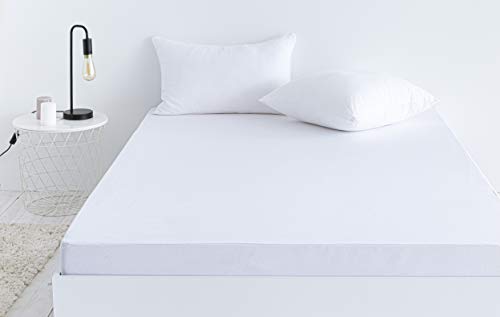 Todocama – Protector de colchón Impermeable, cubrecolchón, sábana Bajera Protectora Impermeable, Ajustable, hipoalergénica. (Todas Las Medidas Disponibles). (Cama 90 x 190/200 cm)