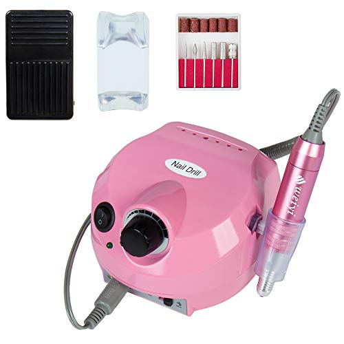 Torno para Uñas Profesional Eléctrica Taladro Máquina Rosado