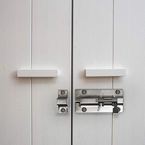 TRIXES Cerradura de Puerta de 75 mm para Cuarto de Baño WC Vestidor Dormitorio Se Cierra Fácilmente corriendo el Pestillo
