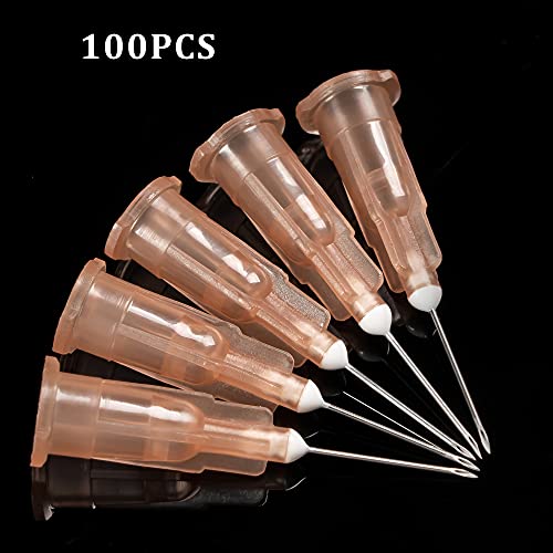 Tubo de acero inoxidable de 26 g x 0,5 pulgadas (0,45 x 13 mm), 100 unidades por paquete