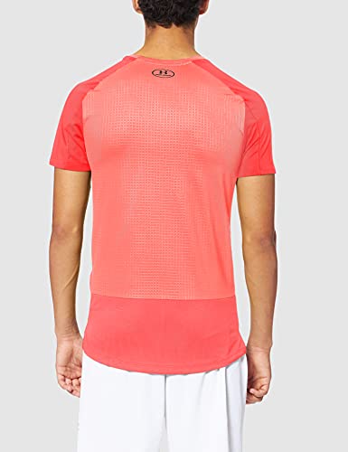 Under Armour Mk1 Emboss Camisa Manga Corta, Hombre, Rojo, MD