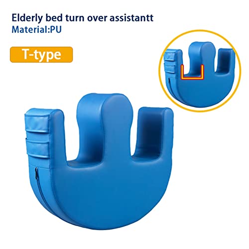 Uniquk Cama de Ancianos Almohadilla Dar la Vuelta Al Asistente de úLceras por DecúBito Dar la Vuelta Al Dispositivo de EnfermeríA Almohadilla para Voltearse de Costado Almohada U - Azul