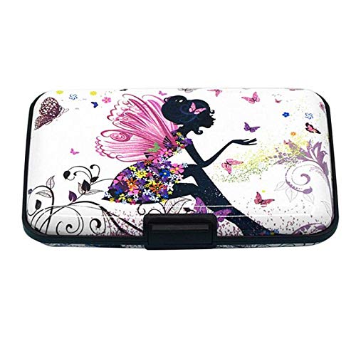 Urbanice - Tarjetero de Aluminio Estampado Cartera Seguridad RFID Bloqueo antirobo Billetera Mujer (1)
