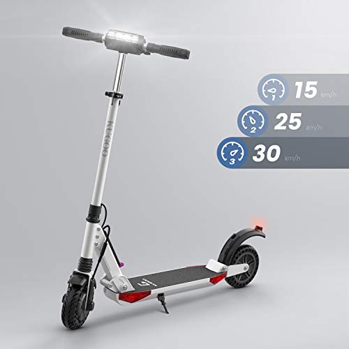 urbetter Patinete Eléctrico Scooter Plegable E-Scooter Batería 350W Juventud Adultos,Neumático a Prueba de explosiones Honeycomb 30Km - S1 Pro (B Blanco)