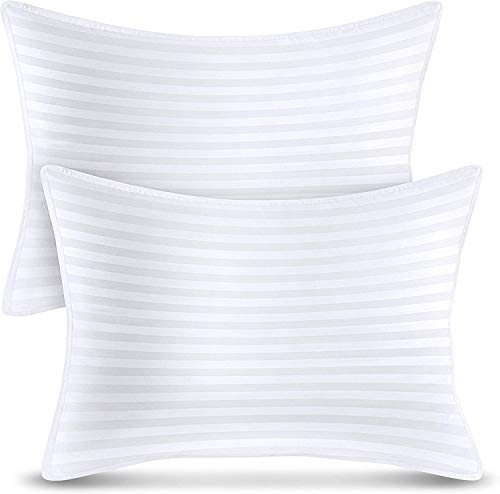 Utopia Bedding Almohadas (2 Unidades) - 50 x 70 cm Almohadas de Primera - Funda de Mezcla de Algodón - Fibra Hueca Virgen Siliconada - Almohadas Suave de Fácil Cuidado (Blanco)