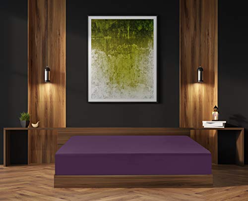 Utopia Bedding Sabana Bajera 150x200 - Púrpura - Bolsillo Profundo - Microfibra Cepillada (Cama 150)