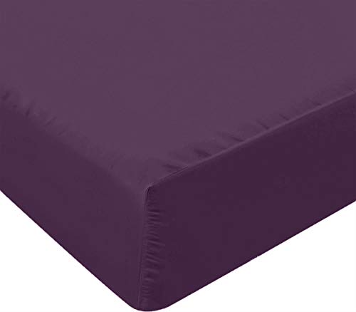 Utopia Bedding Sabana Bajera 150x200 - Púrpura - Bolsillo Profundo - Microfibra Cepillada (Cama 150)