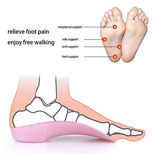 Valsole 3/4 Orthotics Shoe Insoles High Arch Supports and Deep Heel Cup Shoe Inserts, Relief Plantar Fasciitis, Flat Feet, Over-Pronation, Heel Spurs & Foot Pain (Men6.5-8.5/Women7.5-9.5)