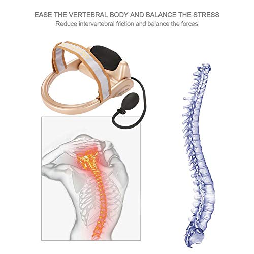 Vértebra cervical del cuello, Vertebra Cervical Spine, Instrumento de la tracción de la postura de la espina dorsal del Cuello Masajeador Alivio del Dolor Cuidado de la Salud