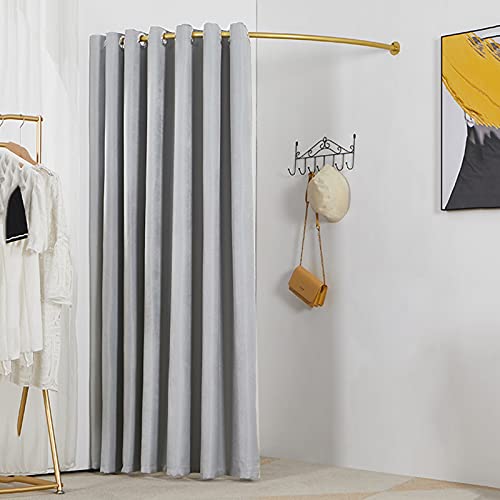 Vestuario Portátil Probador, Fibra Superfina Sombreado Cortina Equipo Con Metal Soporte, Interior Proteger Intimidad Dividir Por Tienda Oficina Salón, 8 Colores ( Color : Gray , Size : 80X80X200CM )