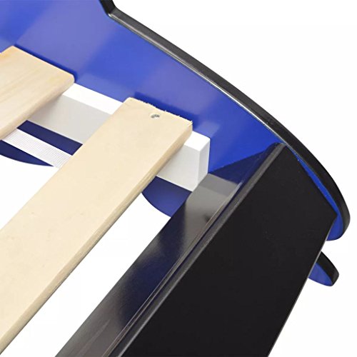 vidaXL Cama Infantil con Forma Coche Carreras Azul Habitación Decoración Niños
