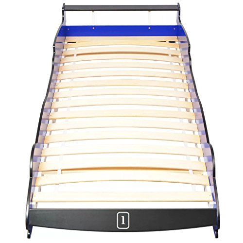 vidaXL Cama Infantil con Forma Coche Carreras Azul Habitación Decoración Niños