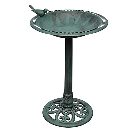 vidaXL Fuente para pájaros con Ave Decorativa Fuente de jardín Decoración de jardín