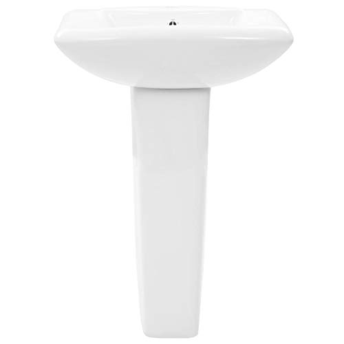 vidaXL Lavabo de Pie Cerámica Blanco 580x470x200 mm Muebles de Baño Grifería