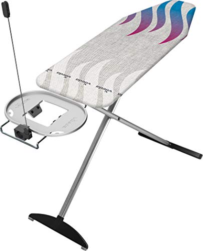 Vileda 159255 Total Reflect Plus - Tabla de planchar grande, altura regulable 74 - 97 cm, con funda metálica para planchado más rápido, medidas: 130 x 44 cm, Colores surtidos