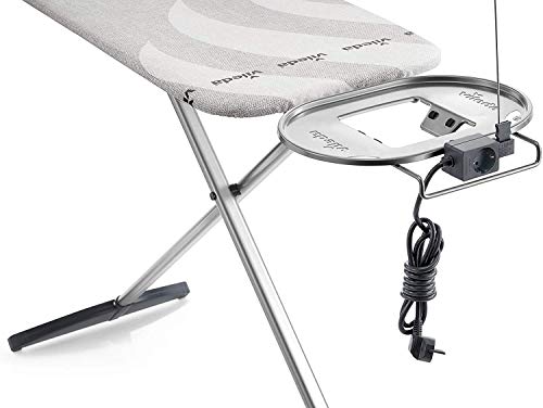Vileda 159255 Total Reflect Plus - Tabla de planchar grande, altura regulable 74 - 97 cm, con funda metálica para planchado más rápido, medidas: 130 x 44 cm, Colores surtidos