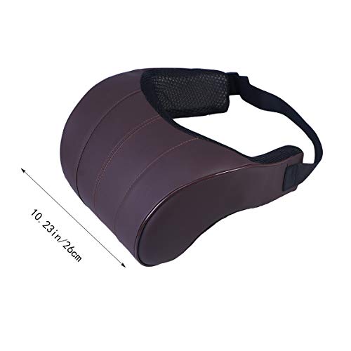 vosarea almohada automático reposacabezas de cojín de sujetador de cuello de almohada de cuello de coche de espuma de memoria (café)