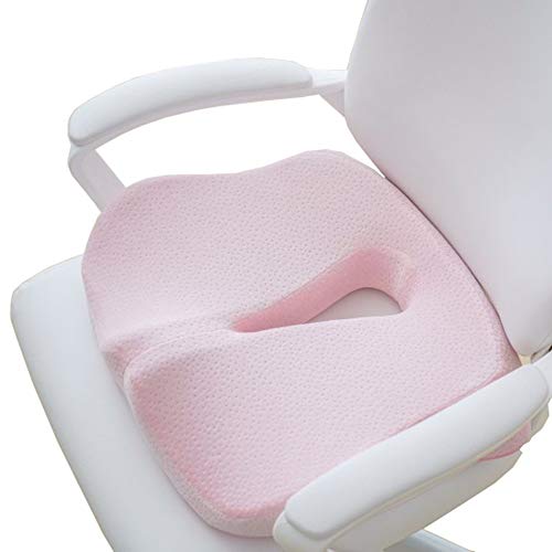 WanuigH Cojín del Asiento Cómodo cojín del Asiento Mat Diseño ergonómico for para Silla de Oficina Inicio Alquiler Cojín a Tope (Color : Rosado, tamaño : 42x33x11cm)