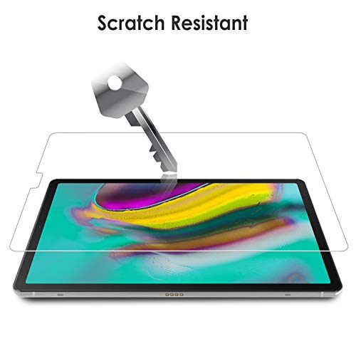 WD&CD [2 Piezas Protector de Pantalla Compatible con Samsung Galaxy Tab S5e/S6 10.5 SM-T720/SM-T725 Cristal Templado con [Garantía de por Vida] [Alta Definicion] [Anti Scratch] [Anti Bubble]