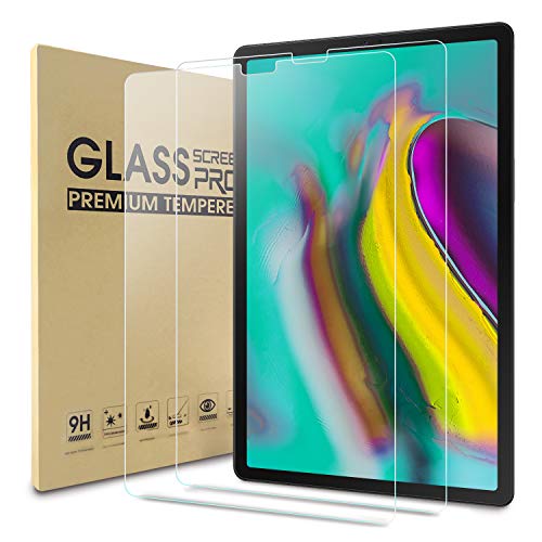 WD&CD [2 Piezas Protector de Pantalla Compatible con Samsung Galaxy Tab S5e/S6 10.5 SM-T720/SM-T725 Cristal Templado con [Garantía de por Vida] [Alta Definicion] [Anti Scratch] [Anti Bubble]