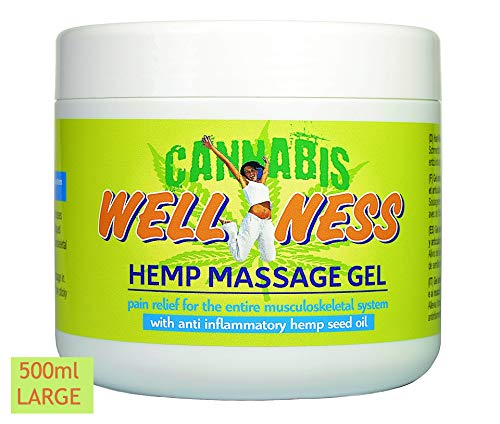 WELLNESS HEMP GEL al CAÑAMO 500ml Pomada Antiinflamatoria Alivia el Dolor | Suaviza Músculos y Articulaciones, Mejora Dolores de Espalda Rodilla y Cuello