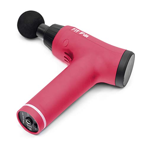 Woxter Fit Gun Pink Pistola de Masaje Muscular Massage Gun con Batería de Litio y 6 Cabezales Intercambiables, Masajeador de Mano para deportistas, Estimulación Muscular, Alivio del Dolor Muscular