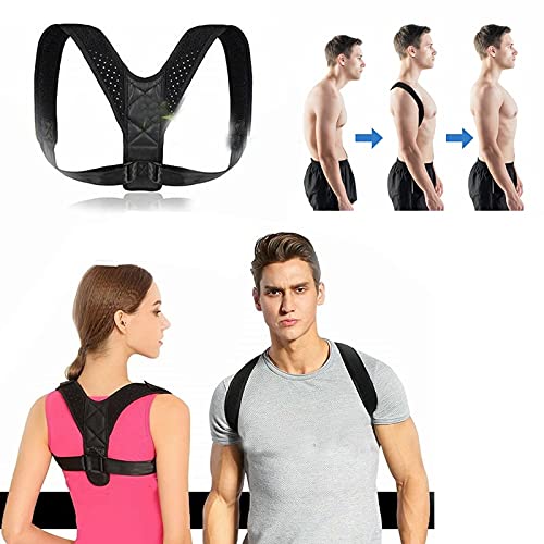 WUYUESUN Mujeres de Espalda de Las Mujeres Corrector de Postura Soporte de Correa Ajustable Invisible enderezadora de clavícula Superior (Size : M Adjustable)