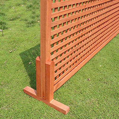 WXQIANG Cerca del jardín Biombo de Madera Parra Flower Stand piquete de esgrima, 3 Colores, 6 tamaños (Color : Orange, Size : 120X60CM)