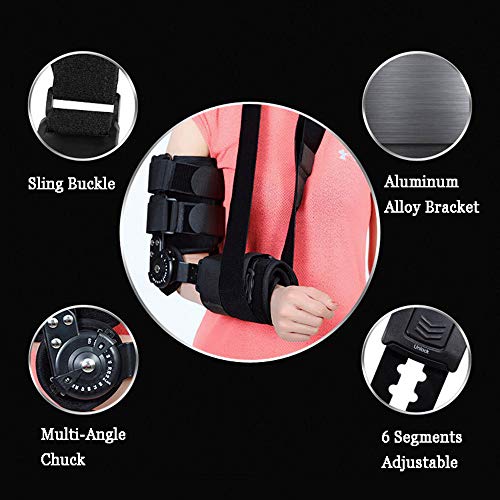 WY-Elbow Bisagras Cabestrillo Brazo - Férula para inmovilizador del Codo - Apoyo para el Codo para la tendinitis, Alivio para el Dolor del Codo - para Hombres, Mujeres
